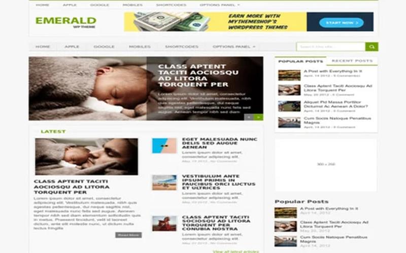 Emerald – 清爽杂志与图文博客 WordPress 主题