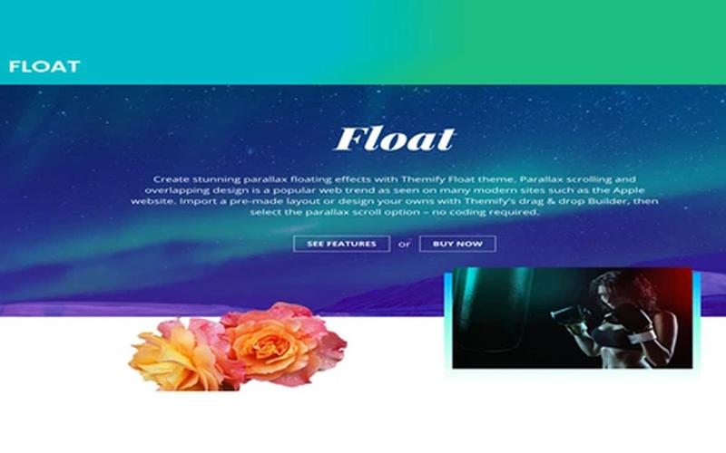Float – 视差叠层与创意作品展示主题