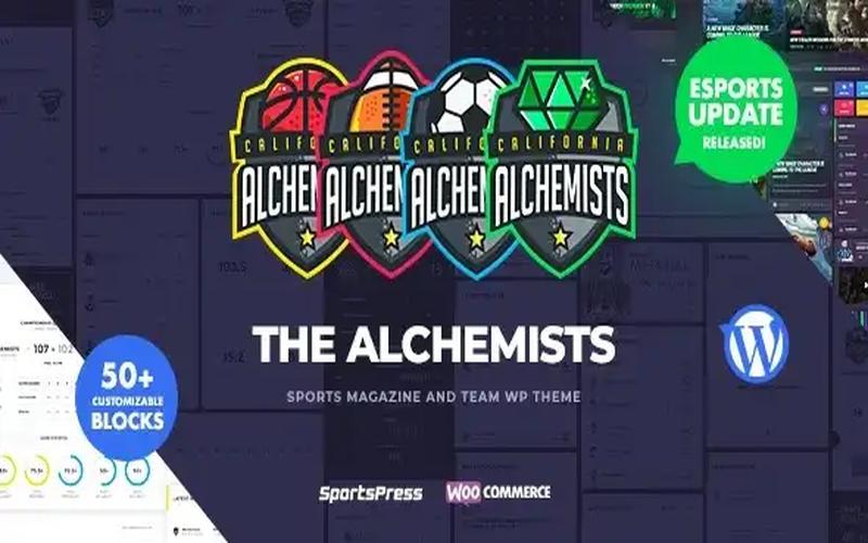 Alchemists – 电竞战队与体育赛事资讯主题