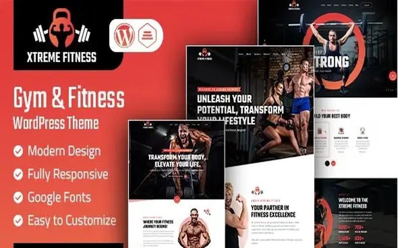 Xtreme Fitness – 健身房课程与私教服务主题