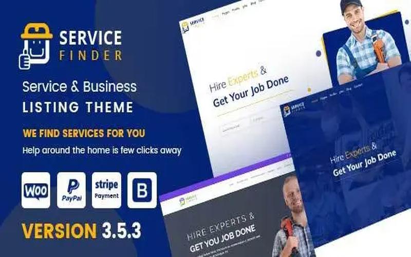 Service Finder – 本地服务商目录与预约平台主题