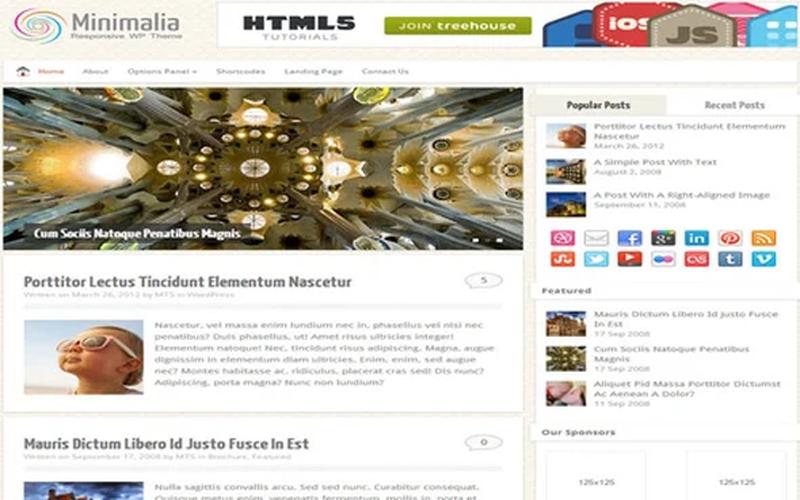 Minimalia – 简约阅读与个人写作 WordPress 博客主题