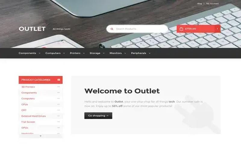 Outlet – 数码硬件与配件分类商城主题
