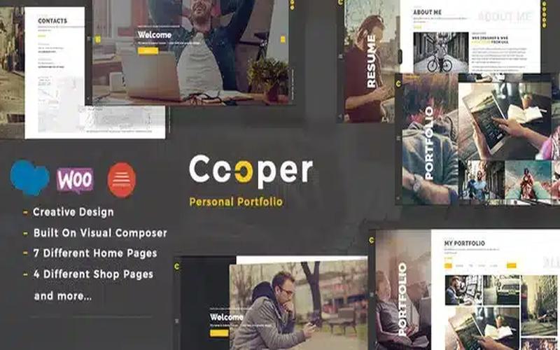 Cooper – 创意响应式个人作品集 WordPress 主题