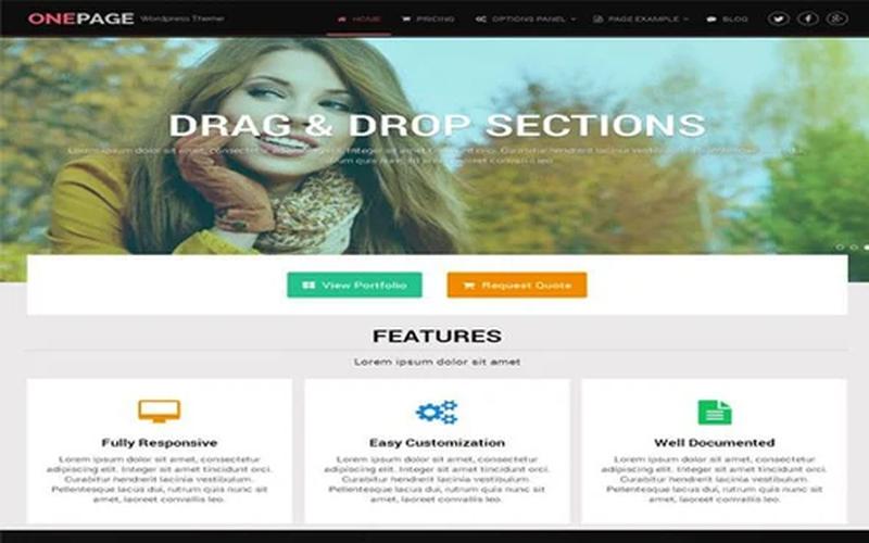 OnePage – 单页企业介绍与服务作品展示 WordPress 主题