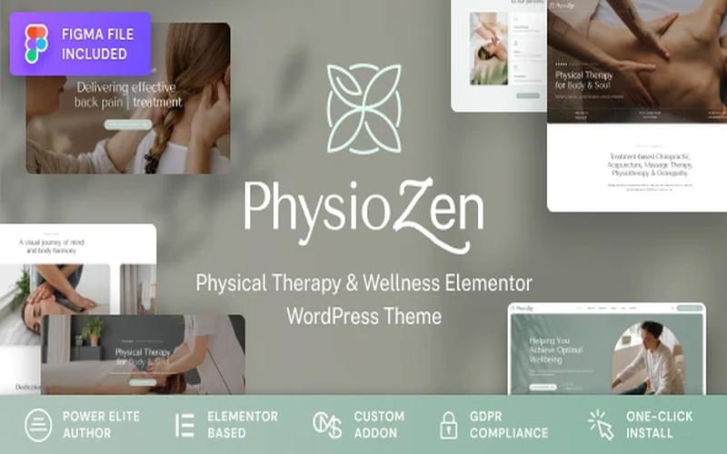 PhysioZen – 康复理疗与身心健康中心主题