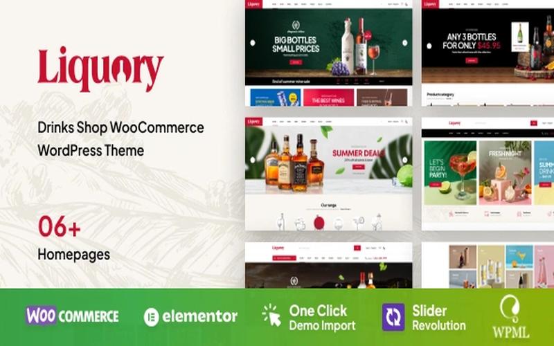Liquory – 饮品品牌与多系列产品商城主题
