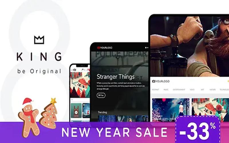 King – 病毒式传播内容杂志主题