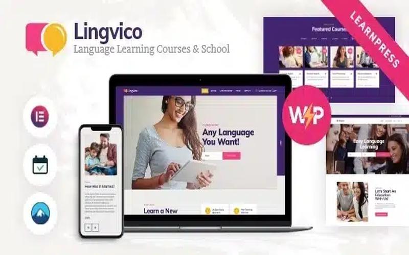 Lingvico – 语言培训中心与在线课程网站主题