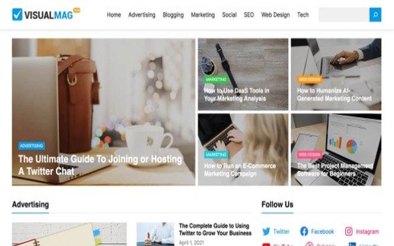 VisualMag Pro – 区块式资讯与多栏目杂志主题