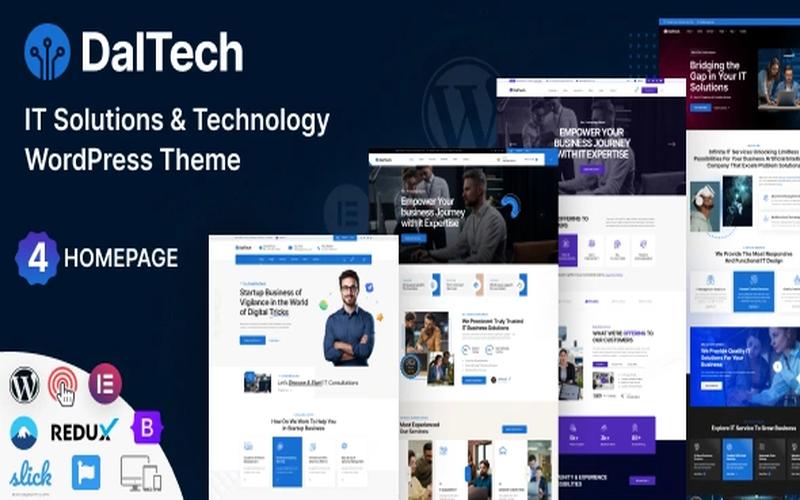 Daltech – IT解决方案与科技公司服务展示主题