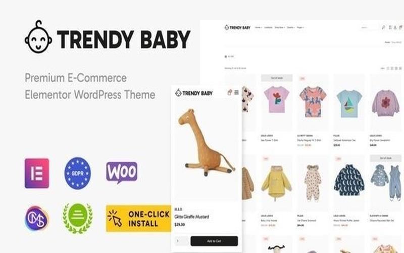 Trendy Baby – 童装玩具与婴童用品商城主题