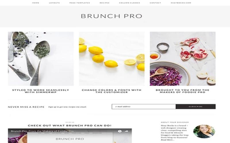 Brunch Pro – 美食博客与食谱索引展示主题