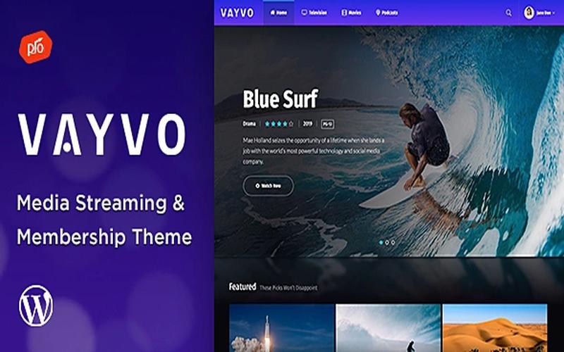 Vayvo – 视频音频点播与会员订阅网站主题