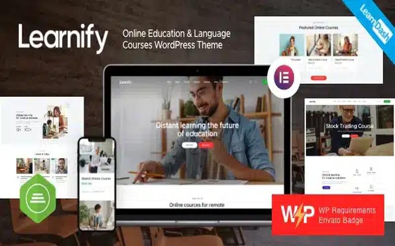 Learnify – 在线教育/课程平台 WordPress 主题