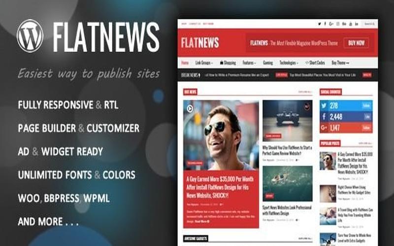 FlatNews – 新闻栏目与评测杂志展示主题