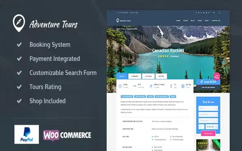 Adventure Tours – 旅游与外贸电商 WordPress 主题