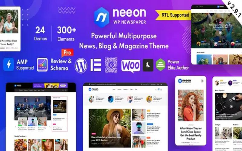 Neeon – 新闻资讯与多栏目杂志主题