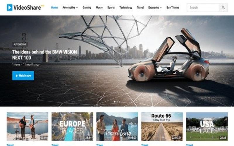 VideoShare Pro – 视频分享与分类内容门户主题