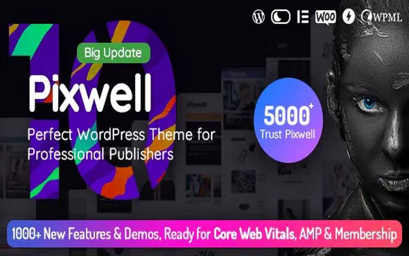 Pixwell – 多栏目资讯杂志与阅读收藏主题