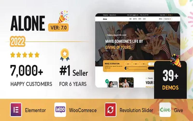 Alone – 慈善与非营利组织 WordPress 主题
