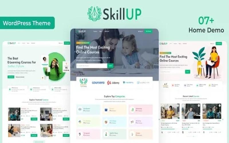 SkillUp – 在线课程与培训机构展示主题