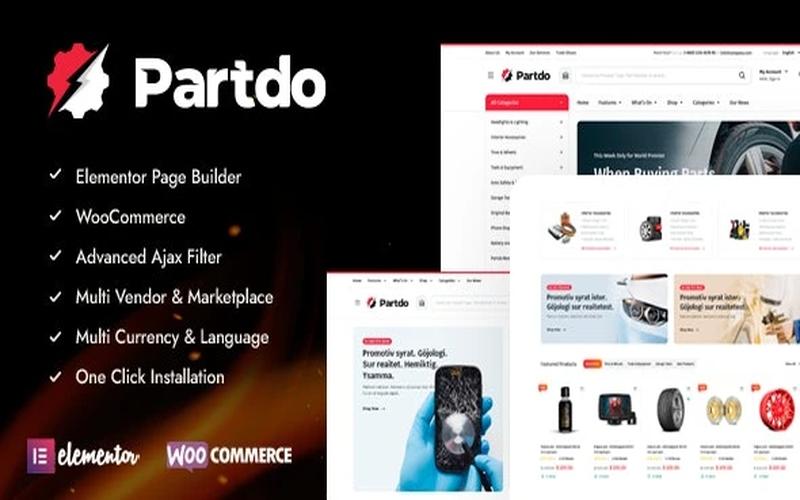 Partdo – 汽车配件与五金工具商城主题