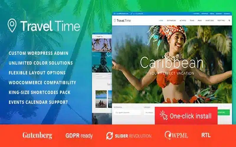 Travel Time – 旅游线路与酒店度假展示主题