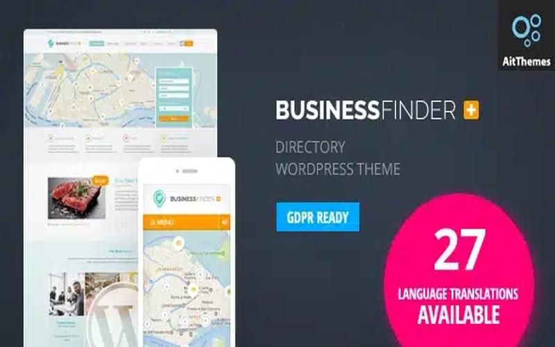Business Finder – 目录列表和商家展示 WordPress 主题