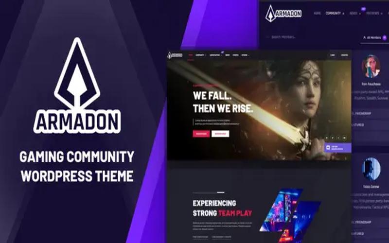 Armadon – 游戏玩家与电竞交流社区主题