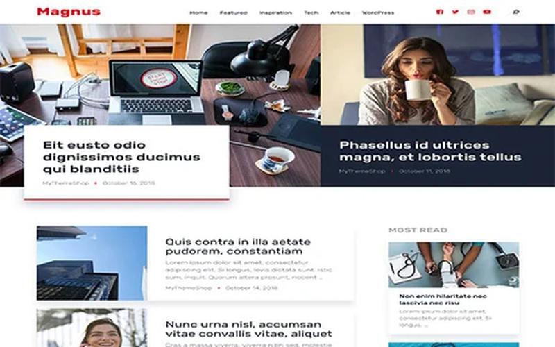Magnus – 全宽精选展示与深度内容 WordPress 博客主题