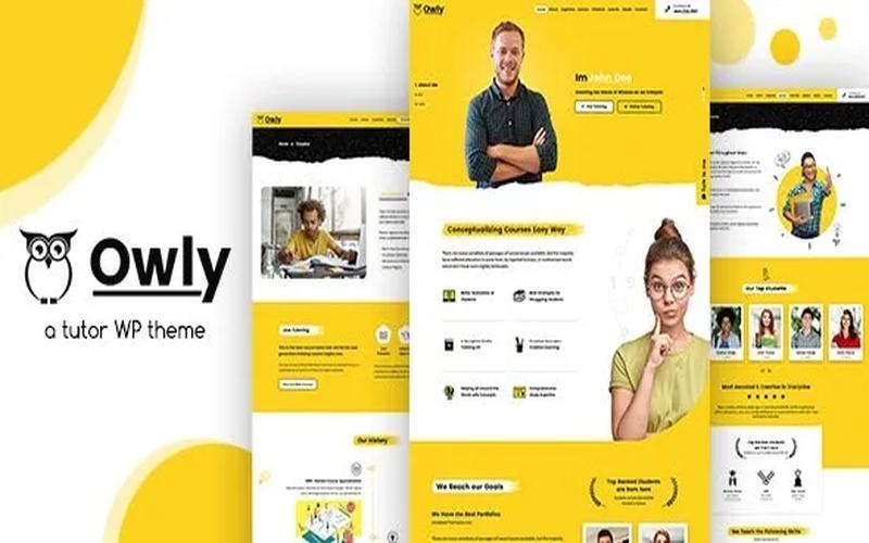 Owly – 在线辅导与教育培训展示主题