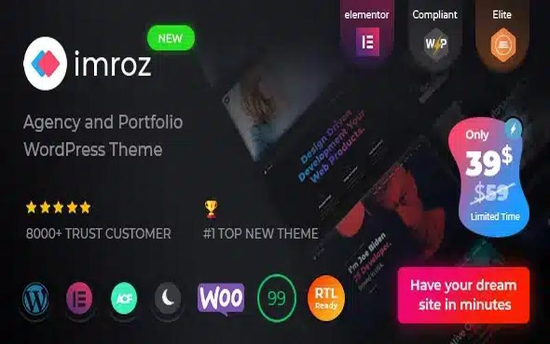 Imroz – 创意机构/设计公司官网与作品集主题