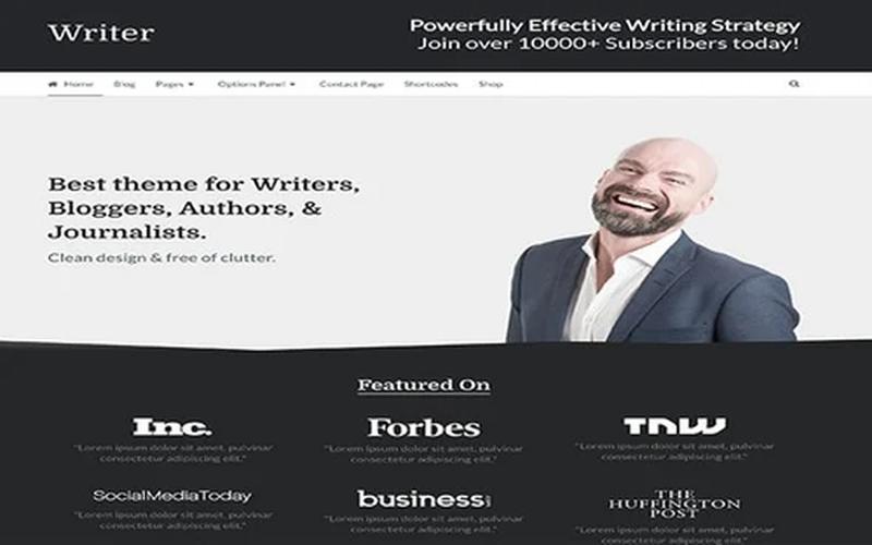 Writer – 作者主页与写作作品 WordPress 主题