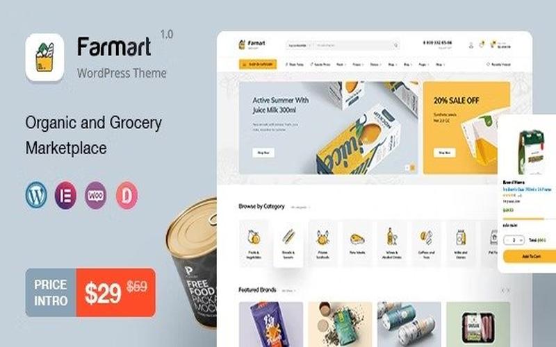 Farmart – 生鲜食品与日用杂货商城主题