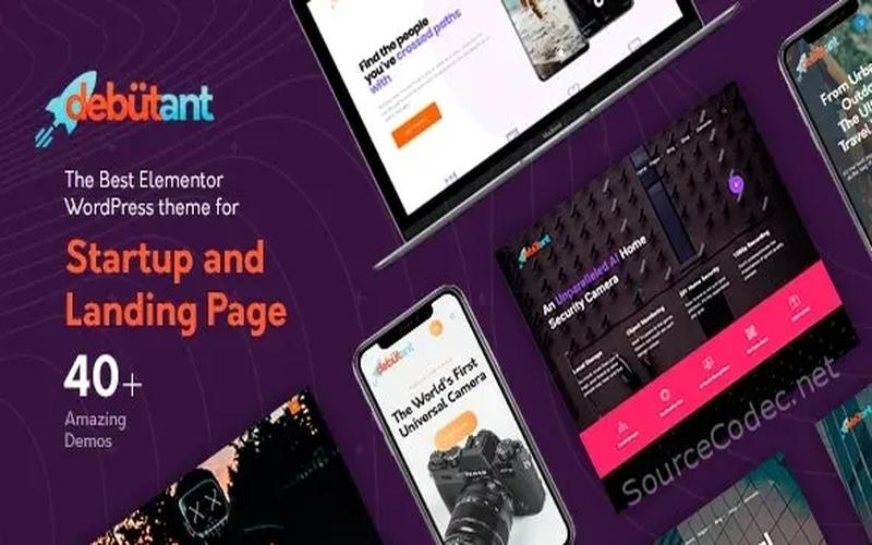 Debutant – 可视化构建器落地页主题