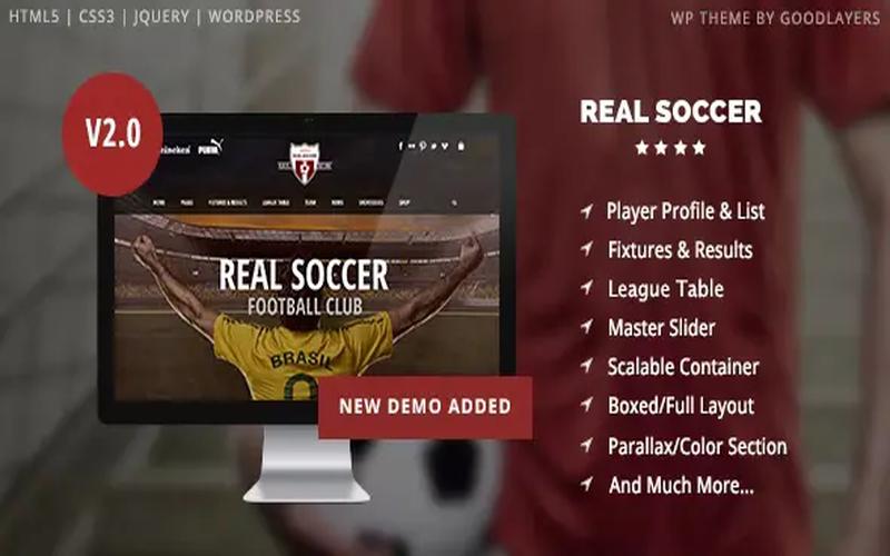 Real Soccer – 足球俱乐部与赛事资讯主题