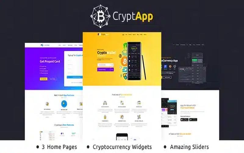 Crypt App – 加密货币应用着陆页 WordPress 主题