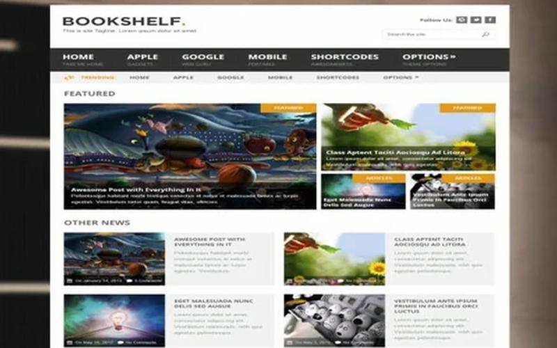 Bookshelf – 分类内容与杂志博客主题