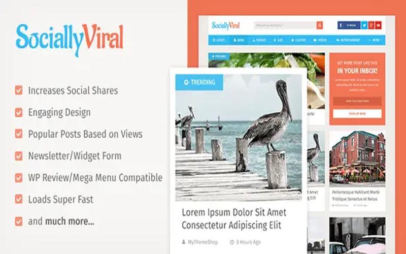 SociallyViral – 社交分享与热门图文 WordPress 主题