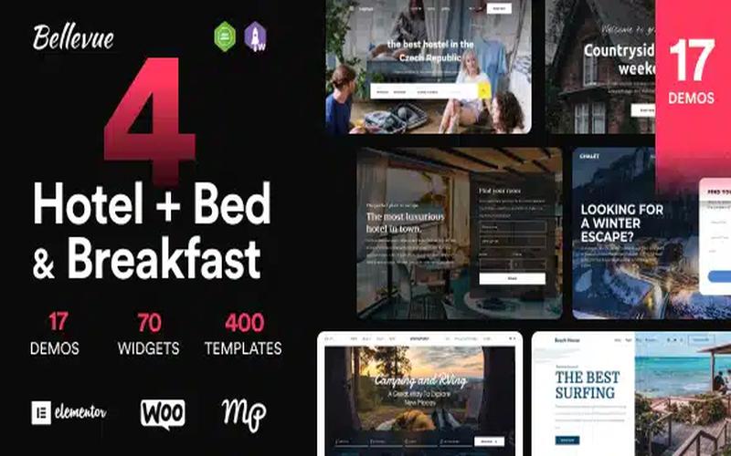 Bellevue - 酒店与民宿预定日历主题