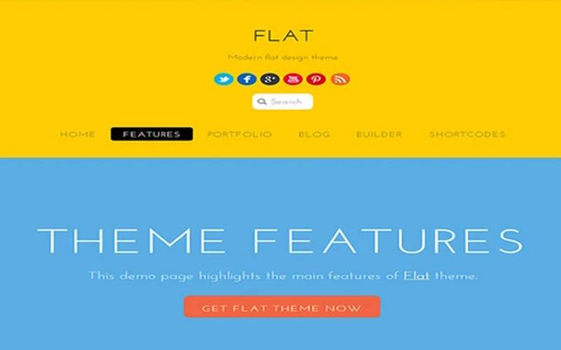 Flat – 扁平化企业介绍与创意团队展示主题