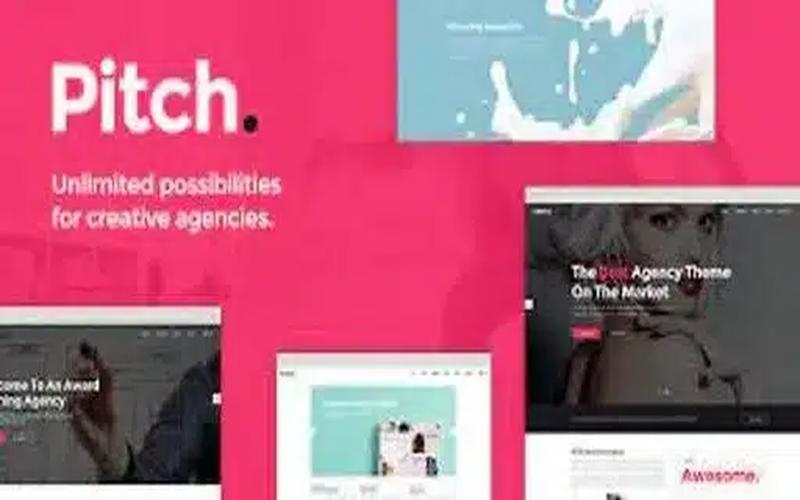Pitch – 自由职业者作品集与案例展示主题
