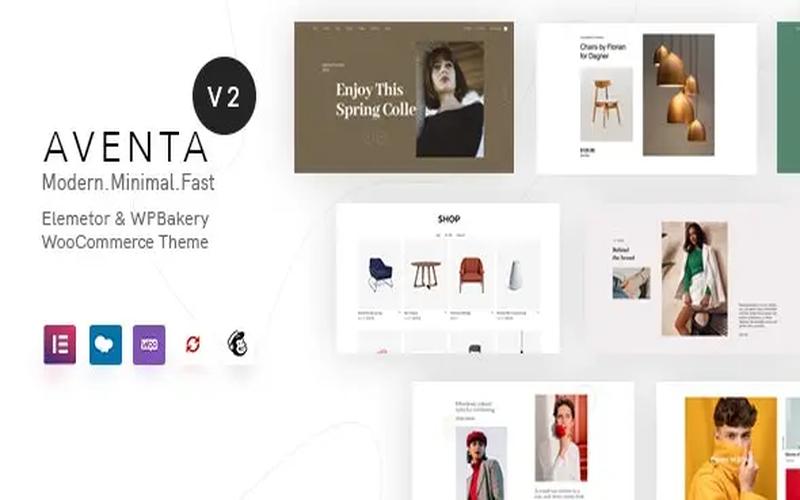 Aventa – 简约商品展示与品牌购物商城主题
