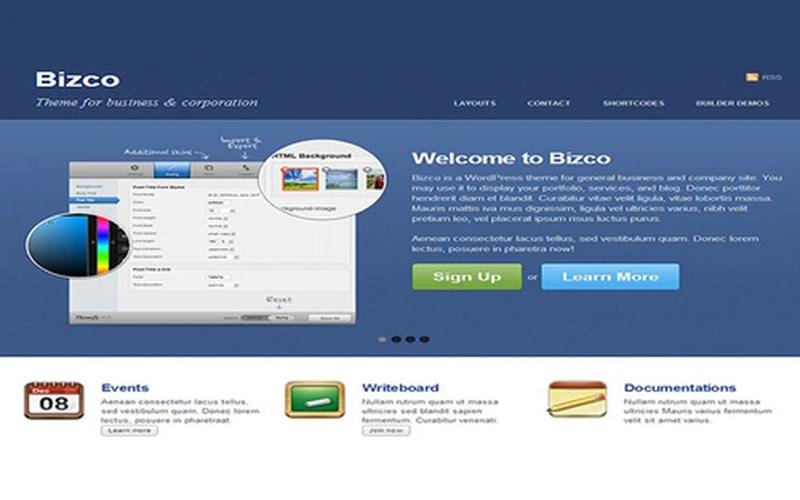 Bizco – 企业业务与产品功能介绍主题