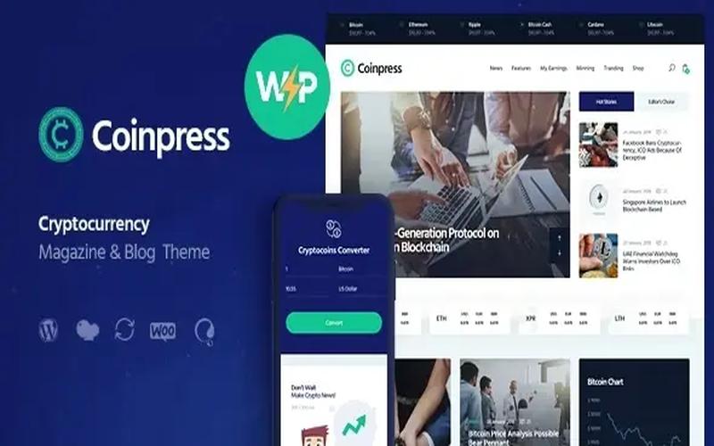Coinpress – ICO 加密货币杂志与博客 WordPress 主题