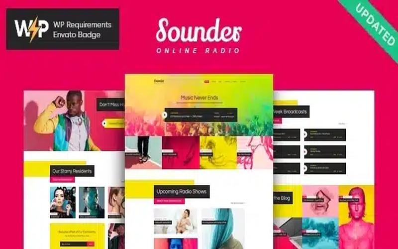 Sounder – 网络电台与音乐节目展示主题
