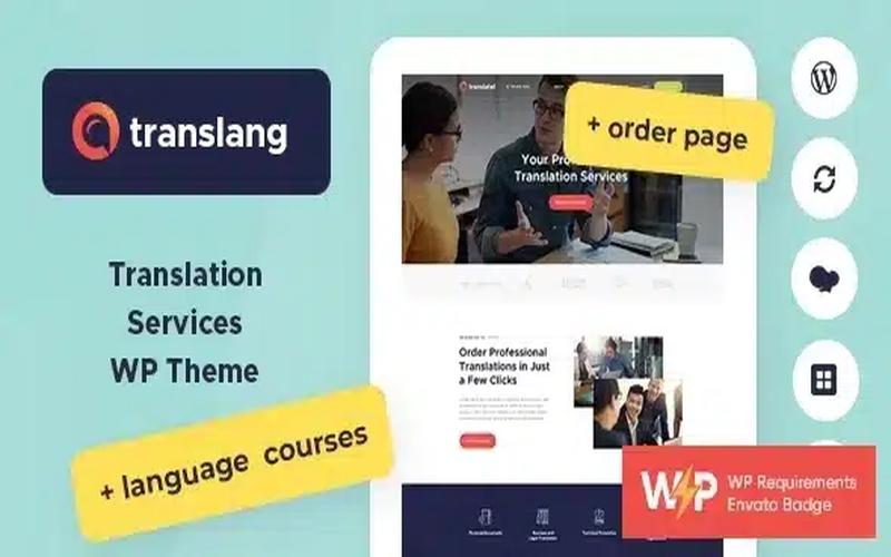Translang – 翻译服务与语言课程机构主题