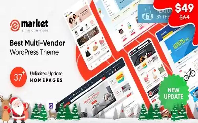 eMarket – 多品类零售与商家入驻商城主题