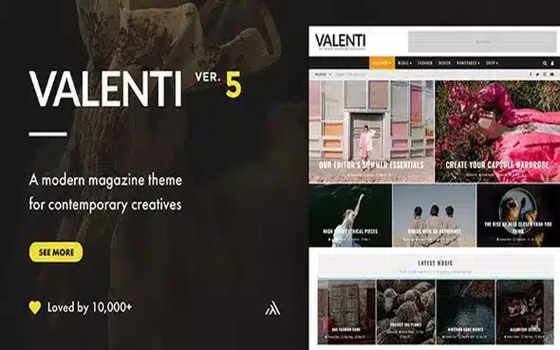 Valenti – 新闻杂志与产品评测内容主题